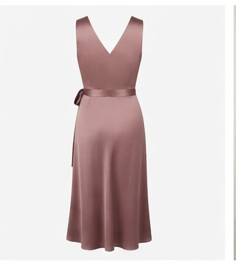 Lumina Satin Wrap Midi Dress