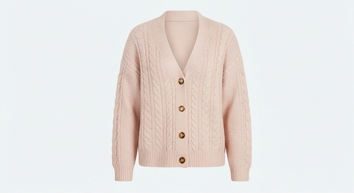 Lumina Oversized Cable-Knit Cardigan