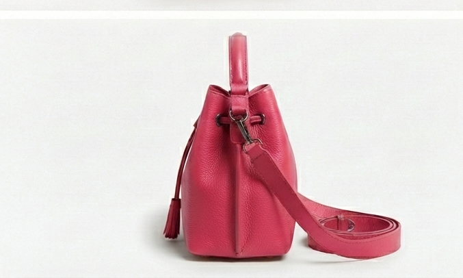 NomadCraft Willow Soft Leather Crossbody Bucket Bag