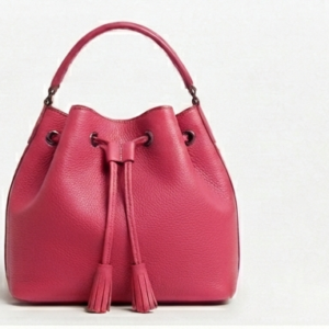 NomadCraft Willow Soft Leather Crossbody Bucket Bag