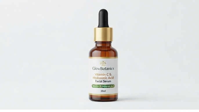 GlowBotanics Vitamin C & Hyaluronic Acid Facial Serum