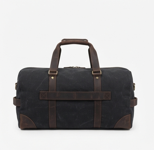 NomadCraft Canvas & Leather Weekender Travel Duffle Set