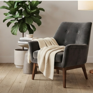 Havenly Mid-Century Ergonomic Accent Chair - black