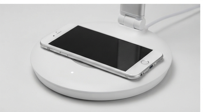 LumiNova Minimalist LED Desk Lamp with Wireless Charger