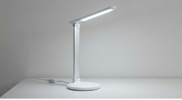 LumiNova Minimalist LED Desk Lamp with Wireless Charger
