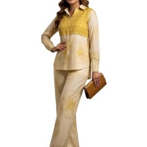Leriya Fashion Co Ord Set for Women Stylish - Yellow, M